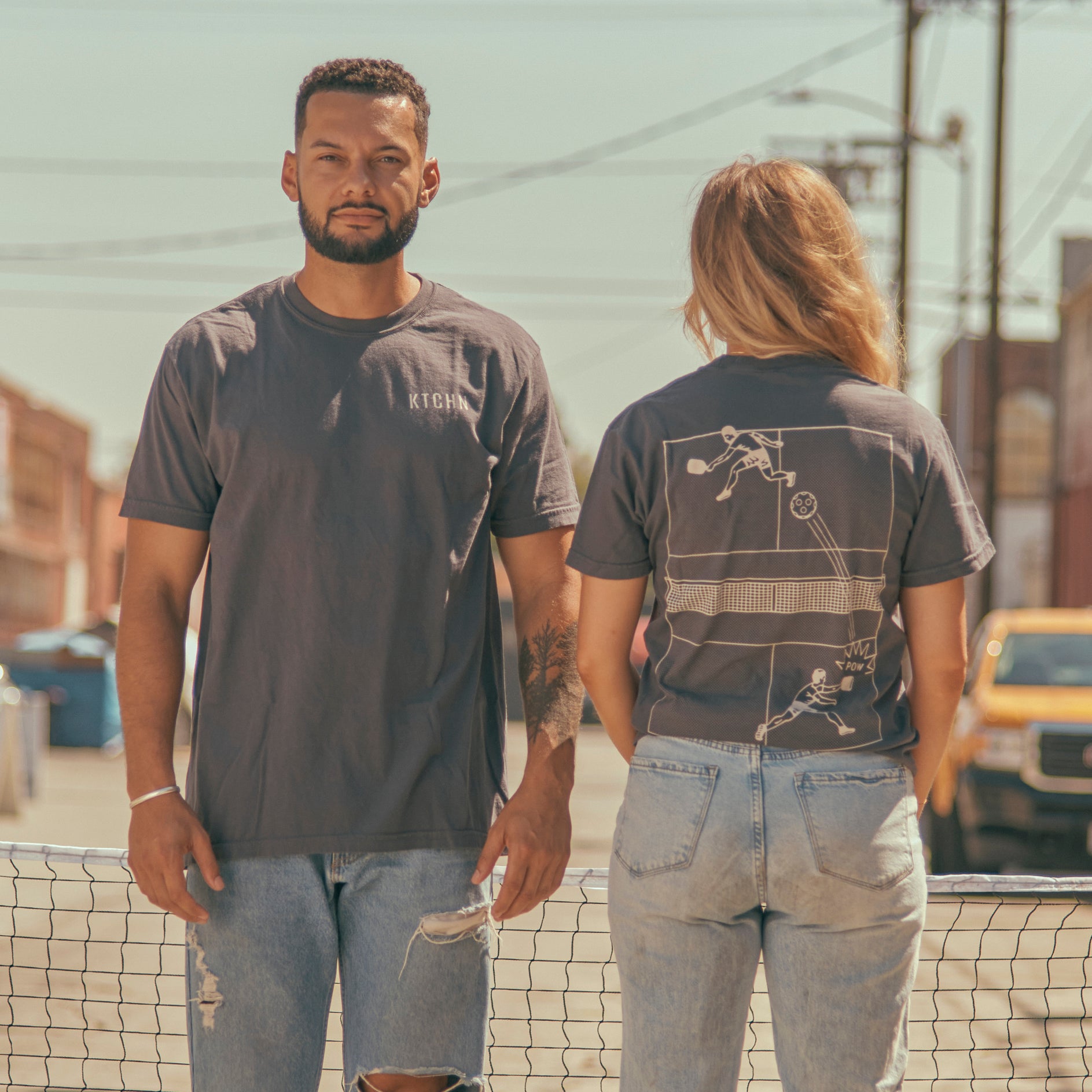 Retro Court Tee (Graphite)