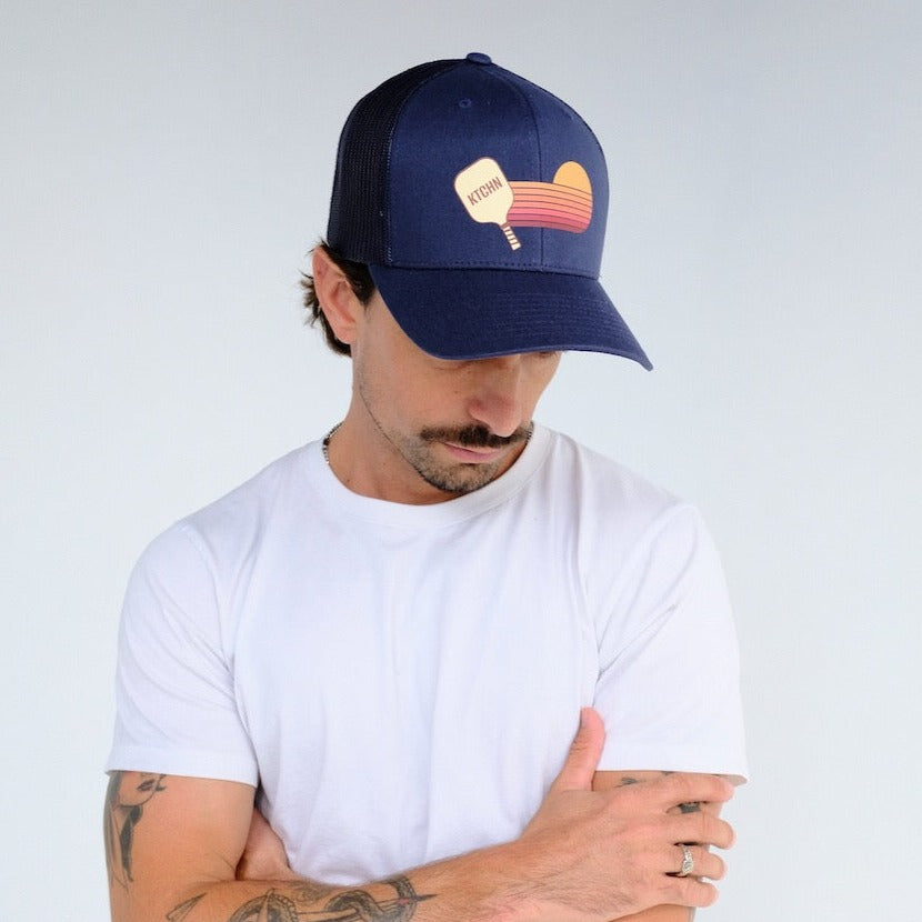 Retro Sunset Paddle Snapback Cap